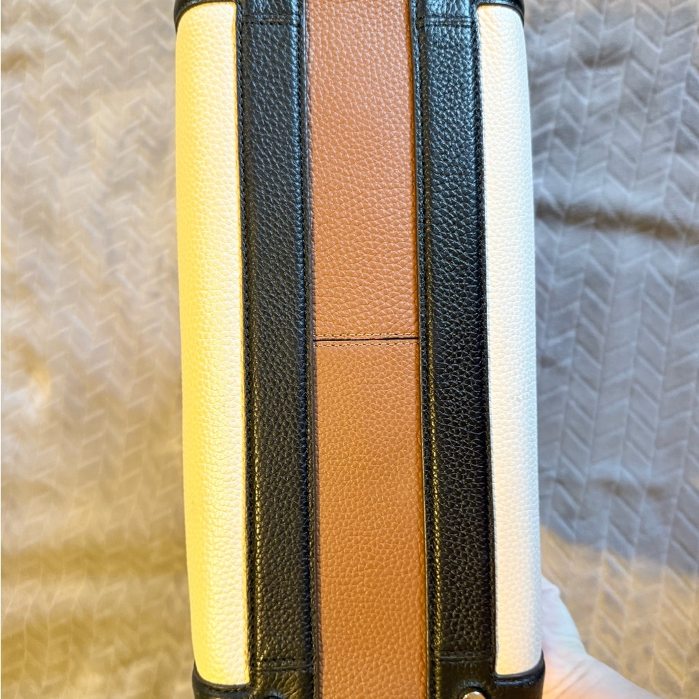 Kate Spade Black and Cream Leather Tote Bag - Picture 5 of 6